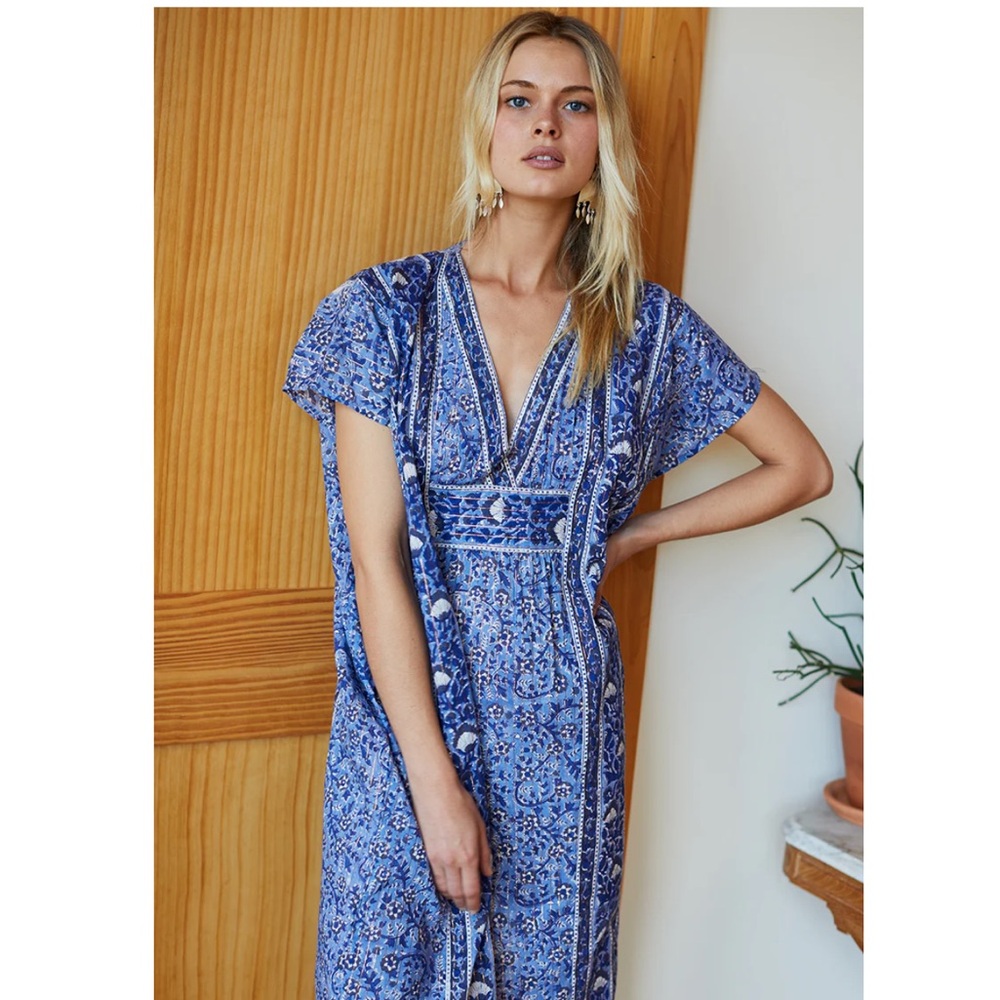 Emerson Fry India Collection Blue Caftan